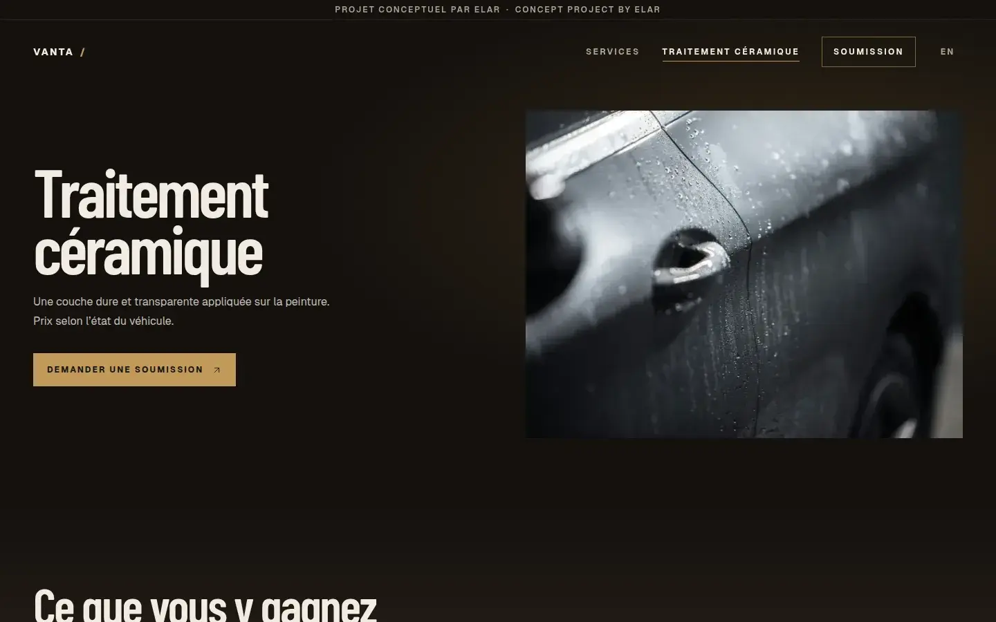 Vanta — Traitement céramique