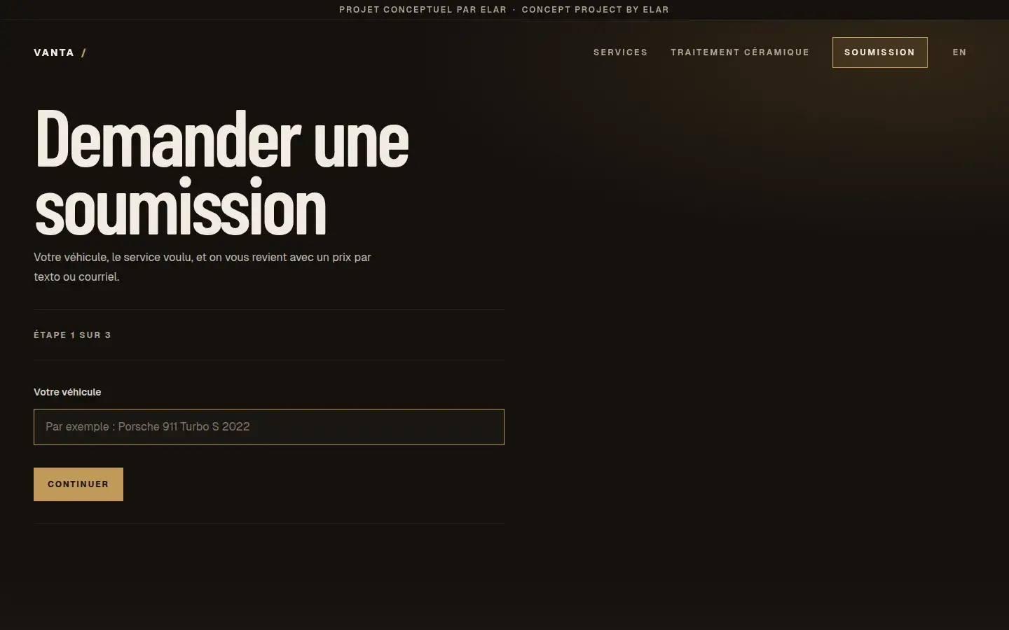 Vanta — Demande de soumission
